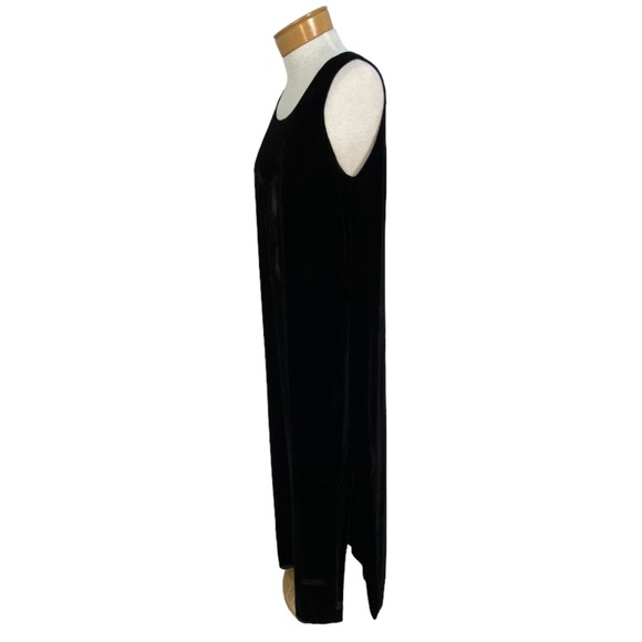 Jones New York 10 Velvet Column Dress, Sleeveless Side Slit - Picture 4 of 6